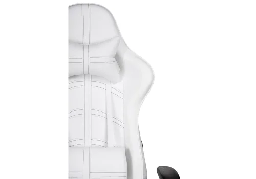 Компьютерное кресло Blanc white / black 15571 Woodville, белый/экокожа, ножки/пластик/чёрный, размеры - *1350***680*660 фото 6