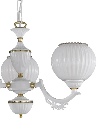 Люстра подвесная L 9650/3 Reccagni Angelo белая на 3 лампы, основание белое в стиле классический  фото 2