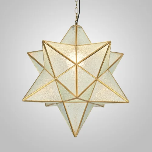 Светильник подвесной Effervescent 228946-22 ImperiumLoft прозрачный 1 лампа, основание золотое в стиле восточный винтаж 