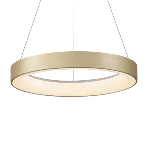 Люстра подвесная LED с пультом Niseko 8627 Mantra золотая на 1 лампа, основание золотое в стиле современный хай-тек кольца с пультом фото 3