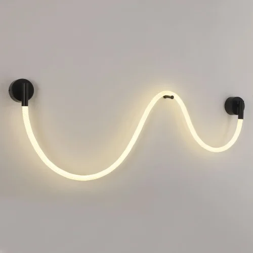 Бра LED River LSP-7180 Lussole белый на 1 лампа, основание чёрное в стиле хай-тек современный 