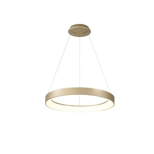 Люстра подвесная LED с пультом Niseko 8574 Mantra золотая на 1 лампа, основание золотое в стиле хай-тек современный кольца с пультом