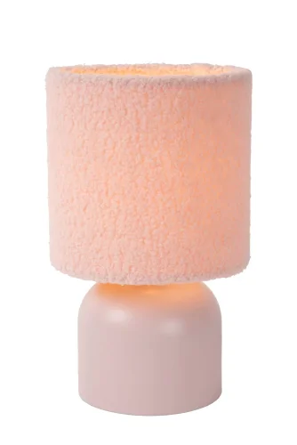 Настольная лампа Woolly 10516/01/66 Lucide чёрная 1 лампа, основание розовое металл в стиле винтаж  фото 2