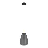 Светильник подвесной Alobrase 900506 Eglo серый 1 лампа, основание чёрное в стиле современный 