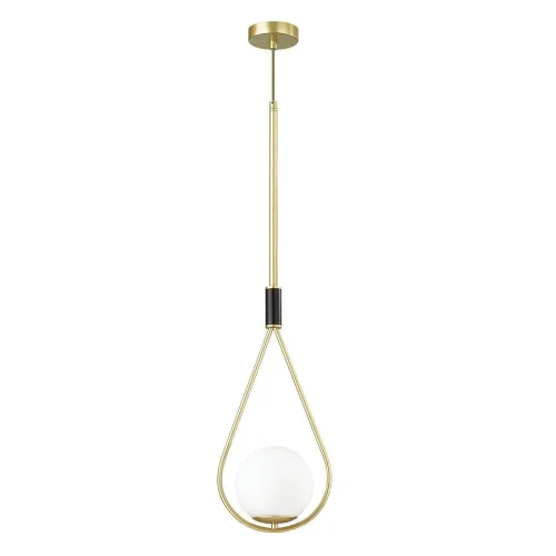 Светильник подвесной Flari 4810/1 Odeon Light белый 1 лампа, основание золотое в стиле классический шар фото 3