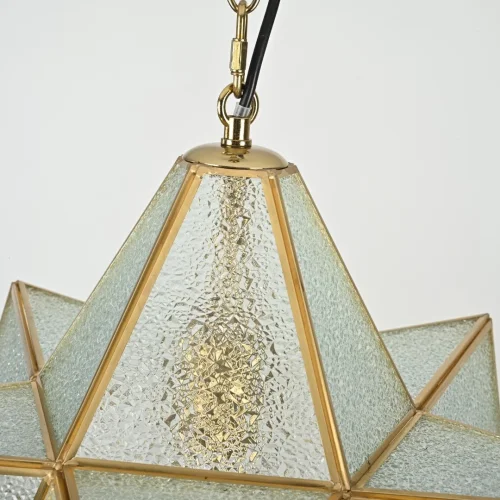 Светильник подвесной Effervescent 228946-22 ImperiumLoft прозрачный 1 лампа, основание золотое в стиле восточный винтаж  фото 12