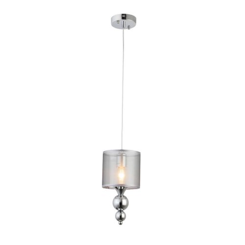 Светильник подвесной Pazione SLE107103-01 Evoluce серый серебряный 1 лампа, основание хром в стиле современный 