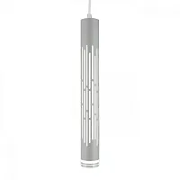 Светильник подвесной LED Borgia OML-101716-20 Omnilux серый 1 лампа, основание серое в стиле хай-тек современный трубочки
