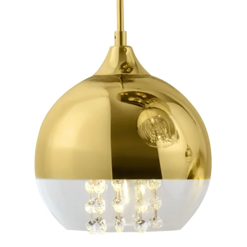 Люстра подвесная Fermi P140-PL-170-5-G Maytoni прозрачная золотая на 5 ламп, основание золотое в стиле современный  фото 2