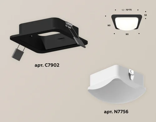 Светильник точечный Techno spot XC7902014 Ambrella light белый 1 лампа, основание чёрное в стиле современный  фото 2