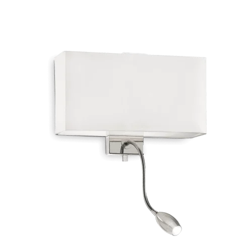 Бра LED HOTEL AP2 ALL WHITE Ideal Lux белый на 1 лампа, основание белое в стиле современный гибкая ножка