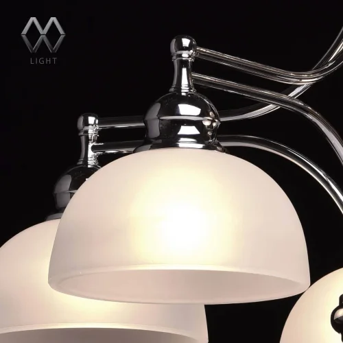 Люстра подвесная Фелиция 347017405 MW-Light белая на 5 ламп, основание хром в стиле классический  фото 4