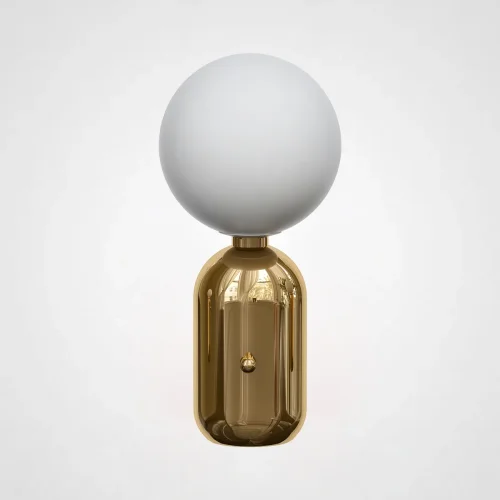 Настольная лампа Parachilna Aballs gold (D20) 186170-22 ImperiumLoft белая 1 лампа, основание золотое металл в стиле арт-деко фьюжн современный 