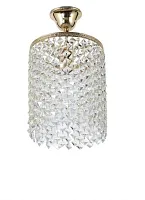 Светильник потолочный хрустальный Stella E 1.3.20.102 G Arti Lampadari прозрачная на 1 лампа, основание золотое в стиле классический ампир 