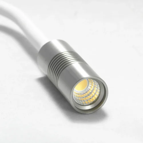 Бра с выключателем LED LSP-8180 Lussole без плафона на 1 лампа, основание матовое никель белое в стиле современный гибкая ножка фото 5