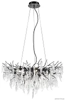 Люстра подвесная Daniela WE182.12.023 Wertmark прозрачная на 12 ламп, основание чёрное в стиле флористика современный ветви Люстра подвесная Daniela WE182.12.023 Wertmark прозрачная на 12 ламп, основание чёрное в стиле флористика современный ветви