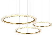 Люстра подвесная LED ЛаураЛюкс 08454-40+60+80P,36 Kink Light прозрачная на 1 лампу, основание латунь в стиле современный кольца Люстра подвесная LED ЛаураЛюкс 08454-40+60+80P,36 Kink Light прозрачная на 1 лампу, основание латунь в стиле современный кольца