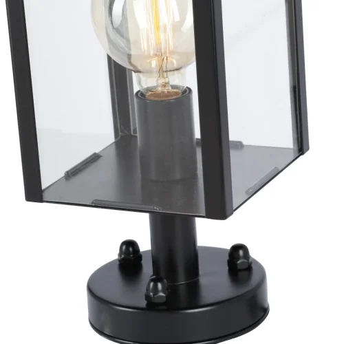 Настольная лампа V8002-1/1L Vitaluce прозрачная 1 лампа, основание чёрное металл в стиле кантри ковка  фото 4
