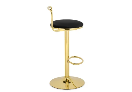 Полубарный стул Lusia black / gold 15681 Woodville, чёрный/велюр, ножки/металл/золотой, размеры - ****380*400 фото 3