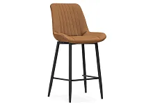 Полубарный стул Седа К кирпичный / черный 571400 Woodville, кирпичный/велюр, ножки/металл/чёрный, размеры - ****490*570