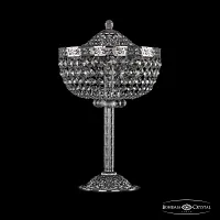 Настольная лампа 19281L6/25IV Ni Bohemia Ivele Crystal прозрачная 3 лампы, основание никель металл в стиле классический sp