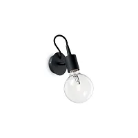 Бра EDISON AP1 NERO Ideal Lux без плафона 1 лампа, основание чёрное в стиле современный 