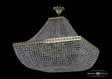 Люстра потолочная хрустальная 19112/H1/80IV G Bohemia Ivele Crystal прозрачная на 22 лампы, основание золотое в стиле классика sp