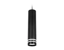 Светильник подвесной LED TN252 Ambrella light чёрный 1 лампа, основание чёрное в стиле современный трубочки