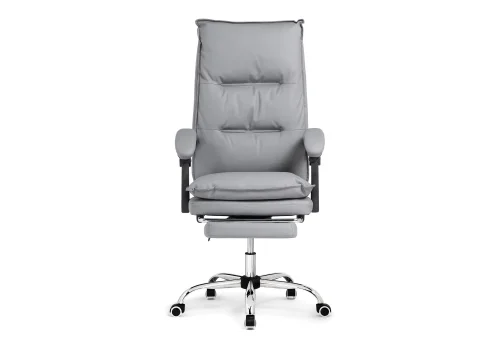 Компьютерное кресло Fantom light gray 15573 Woodville, серый/экокожа, ножки/металл/хром, размеры - *1240***610* фото 4