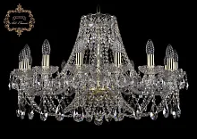 Люстра подвесная хрустальная 11.21.16.300.Gd.Sp Bohemia Art Classic прозрачная на 16 ламп, основание золотое в стиле классический 