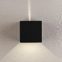 Настенный светильник LED CLT 520W BL Crystal Lux уличный IP54 чёрный 1 лампа, плафон чёрный в стиле модерн LED