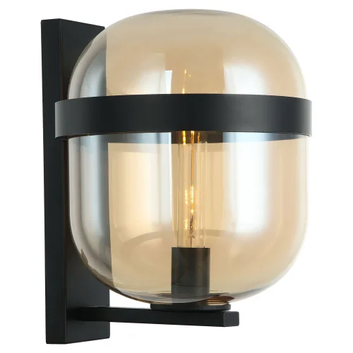 Бра LSP-8509 Lussole янтарный на 1 лампа, основание чёрное в стиле лофт 