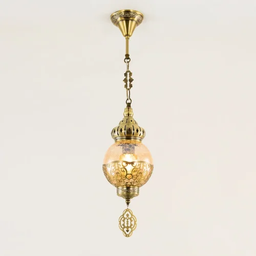 Светильник подвесной Каир CL419113 Citilux янтарный 1 лампа, основание бронзовое в стиле восточный  фото 2