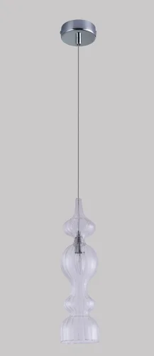 Светильник подвесной IRIS SP1 A TRANSPARENT Crystal Lux прозрачный 1 лампа, основание хром в стиле современный 