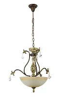 Люстра подвесная Dorato E 1.13.40.400 S Dio D'Arte белая на 3 лампы, основание коричневое в стиле классический 