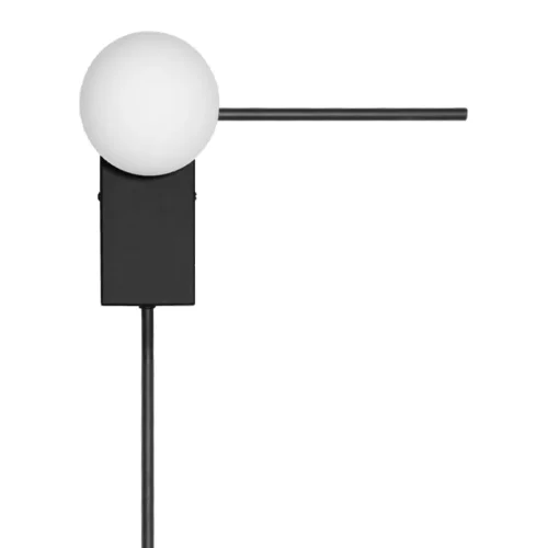 Бра Meridian 10132/H Black LOFT IT белый на 1 лампа, основание чёрное в стиле хай-тек  фото 3