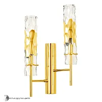 Бра PRIMAVERA AP2 GOLD Crystal Lux прозрачный 2 лампы, основание золотое в стиле современный 