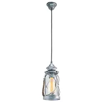 Cветильник подвесной лофт BRADFORD 49214 Eglo прозрачный 1 лампа, основание серебряное в стиле лофт 