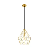 Светильник подвесной лофт Carlton 49933 Eglo золотой 1 лампа, основание золотое в стиле современный лофт 
