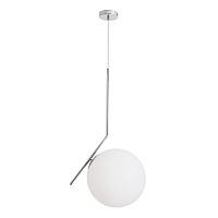 Светильник подвесной Bolla-Unica A1922SP-1CC Arte Lamp белый 1 лампа, основание хром в стиле современный шар