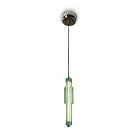 Светильник подвесной LED Verticale MOD308PL-L9GN3K Maytoni зелёный 1 лампа, основание хром в стиле  
