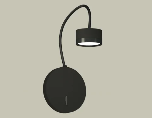 Бра с выключателем XB9596150 Ambrella light чёрный на 1 лампа, основание чёрное в стиле хай-тек современный гибкая ножка для чтения