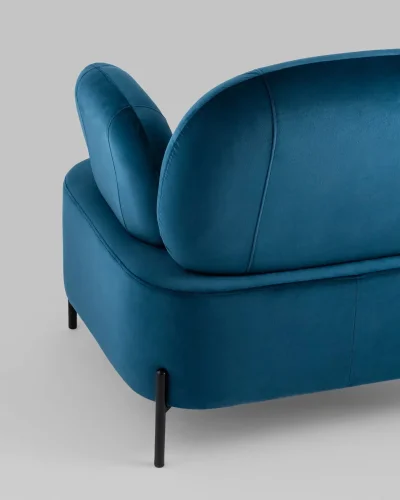 Кресло Кэнди велюр синий УТ000036650 Stool Group, синий/велюр, ножки/металл/чёрный, размеры - *790***860*790мм фото 8