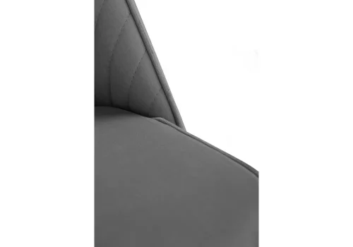 Деревянный стул Сандвикен черный / velutto 32 462137 Woodville, серый/велюр, ножки/металл/чёрный, размеры - ****500*550 фото 6