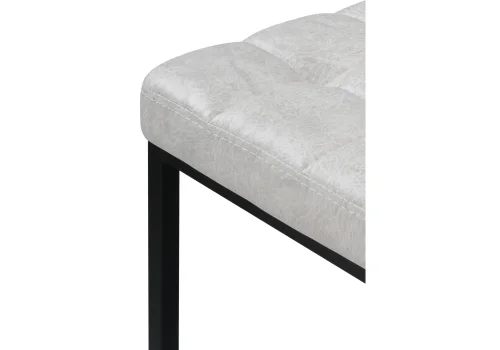 Барный стул Лофт кожзам серый мрамор / черный матовый 432932 Woodville, серый/искусственная кожа, ножки/металл/чёрный, размеры - ****340*340 фото 4