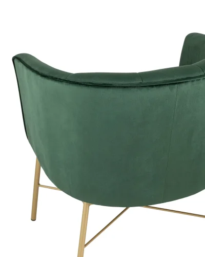 Кресло Шале, велюр зеленый УТ000005601 Stool Group, зелёный/велюр, ножки/металл/44483, размеры - ****670*620мм фото 6