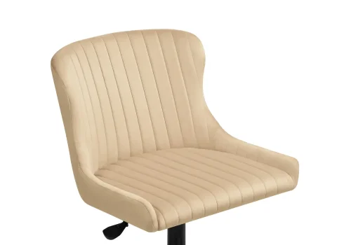 Компьютерное кресло Эдон бежевое  566503 Woodville, бежевый/велюр, ножки/пластик/чёрный, размеры - *820***500*600 фото 6