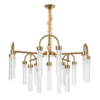 Люстра подвесная Боргия (Borgia) A4088LM-15AB Arte Lamp прозрачная на 15 ламп, основание золотое в стиле современный Люстра подвесная Боргия (Borgia) A4088LM-15AB Arte Lamp прозрачная на 15 ламп, основание золотое в стиле современный