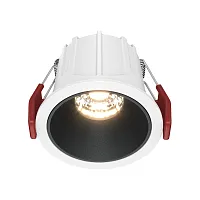 Светильник точечный Alfa LED DL043-01-10W3K-D-RD-WB Maytoni чёрный белый 1 лампа, основание белое чёрное в стиле модерн 