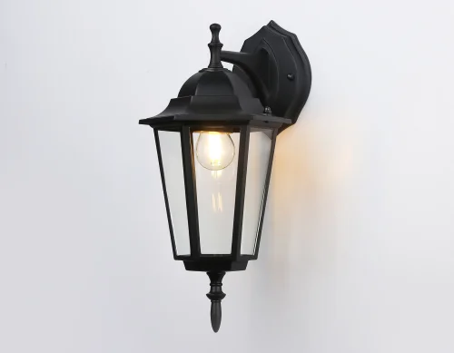 Настенный светильник ST2018 Ambrella light уличный IP54 чёрный 1 лампа, плафон прозрачный в стиле хай-тек современный E27 фото 2